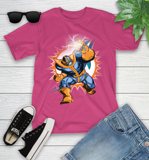 Miami Dolphins NFL Football Thanos Avengers Infinity War Marvel Youth T-Shirt 11