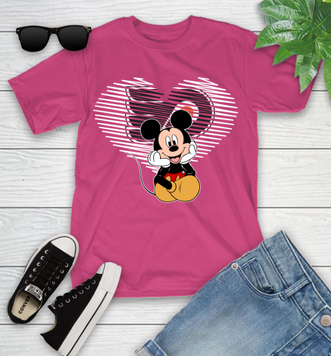 NHL Philadelphia Flyers The Heart Mickey Mouse Disney Hockey Youth T-Shirt 11