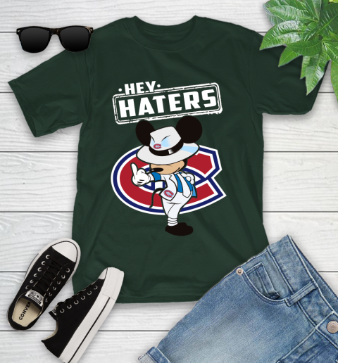 NHL Hey Haters Mickey Hockey Sports Montreal Canadiens Youth T-Shirt 5