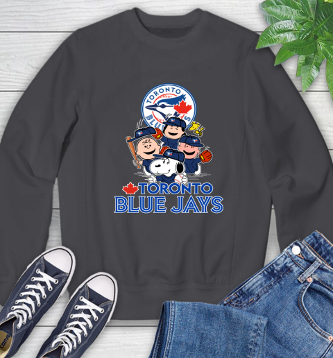MLB Toronto Blue Jays Snoopy Charlie Brown Woodstock The Peanuts Movie Baseball T Shirt_000 Sweatshirt 6