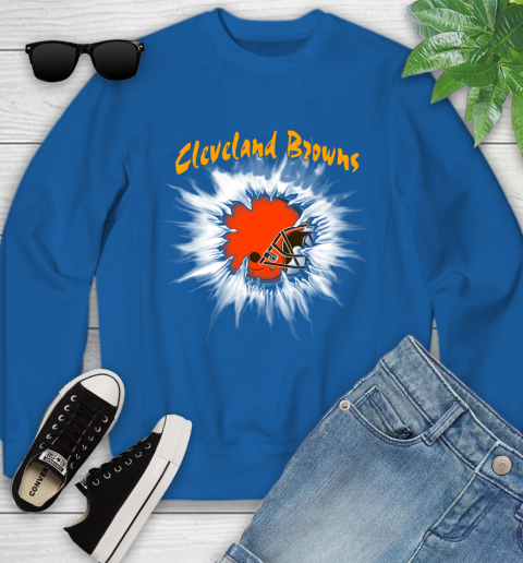 Cleveland Browns NFL Football Adoring Fan Rip Sports Youth Sweatshirt 7