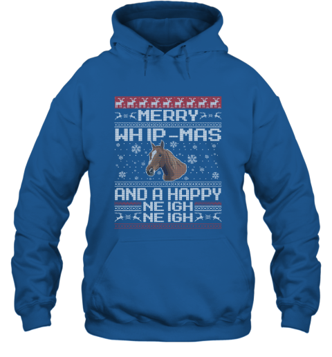 The Merry Whip mas and Happy Neigh Neigh Shirt Horse Lover  Horse Christmas Gift Sweater Hoodie