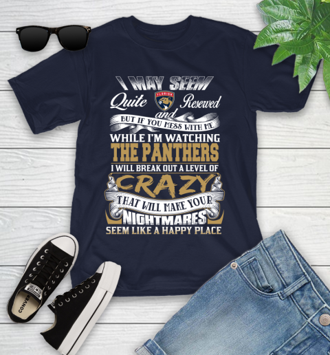 Florida Panthers NHL Hockey Don't Mess With Me While I'm Watching My Team Youth T-Shirt 2