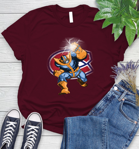 Montreal Canadiens NHL Hockey Thanos Avengers Infinity War Marvel Women's T-Shirt 7