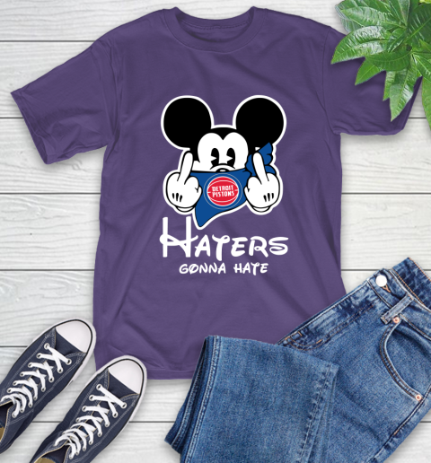 NBA Detroit Pistons Haters Gonna Hate Mickey Mouse Disney Basketball T Shirt T-Shirt 5