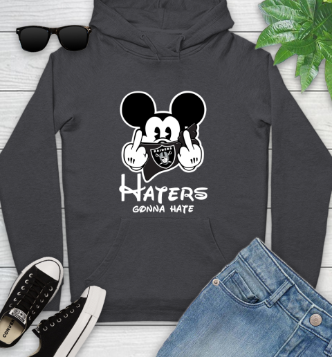 NFL Oakland Raiders Haters Gonna Hate Mickey Mouse Disney Football T Shirt Youth Hoodie 8