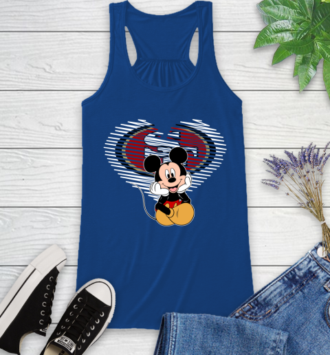 NFL San Francisco 49ers The Heart Mickey Mouse Disney Football T Shirt_000 Racerback Tank 8