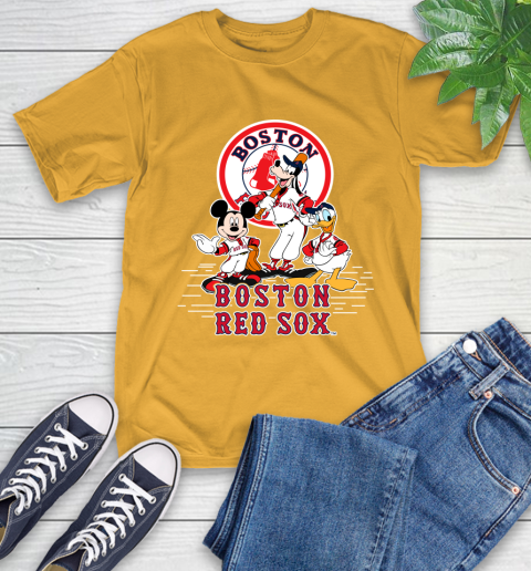 MLB Boston Red Sox Mickey Mouse Donald Duck Goofy Baseball T Shirt