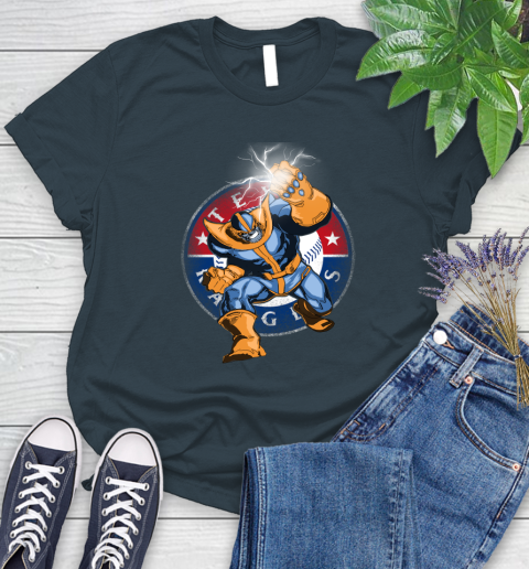 Texas Rangers MLB Baseball Thanos Avengers Infinity War Marvel Women's T-Shirt 11