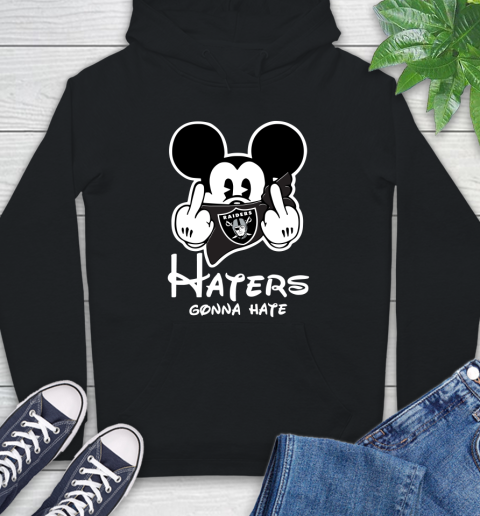 NFL Oakland Raiders Haters Gonna Hate Mickey Mouse Disney Football T Shirt Hoodie