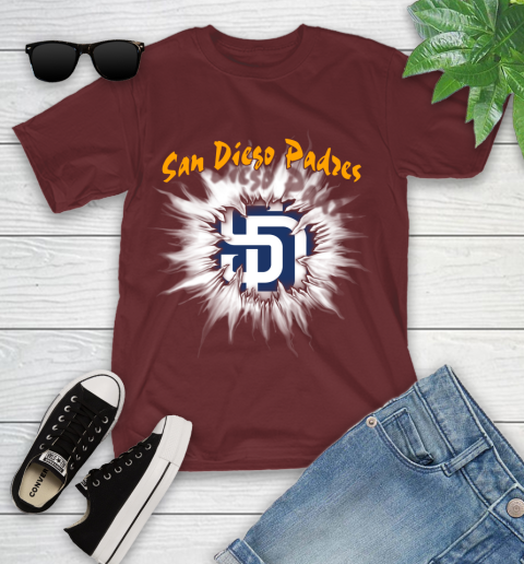 San Diego Padres MLB Baseball Adoring Fan Rip Sports Youth T-Shirt 14