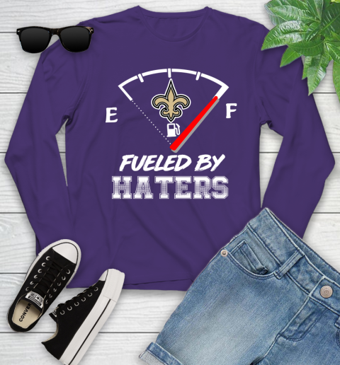 New Orleans Saints NFL Football Fueled By Haters Sports Youth Long Sleeve 4