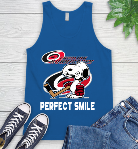 NHL Carolina Hurricanes Snoopy Perfect Smile The Peanuts Movie Hockey T Shirt Tank Top 4