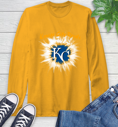 Kansas City Royals MLB Baseball Adoring Fan Rip Sports Long Sleeve T-Shirt 2