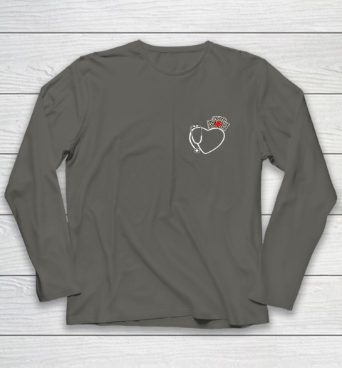 Heart Stethoscope Cute Love Nursing Gifts Valentine Day 2022 Long Sleeve T-Shirt 5