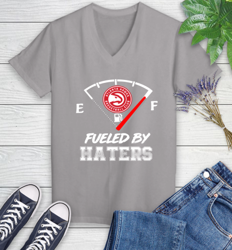 Atlanta Hawks NBA Basketball Fueled By Haters Sports Women's V-Neck T-Shirt 4
