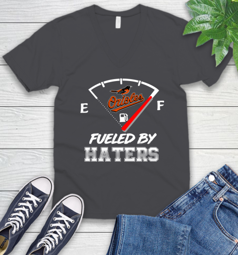 Baltimore Orioles MLB Baseball Fueled By Haters Sports V-Neck T-Shirt 4