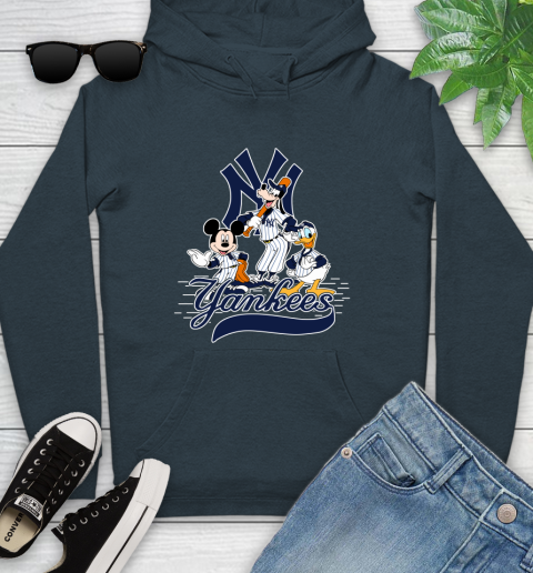 MLB New York Yankees Mickey Mouse Donald Duck Goofy Baseball T