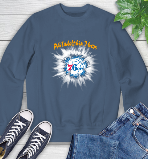 Philadelphia 76ers NBA Basketball Rip Sports Sweatshirt 8