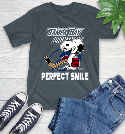 NHL Tampa Bay Lightning Snoopy Perfect Smile The Peanuts Movie Hockey T Shirt T-Shirt 10