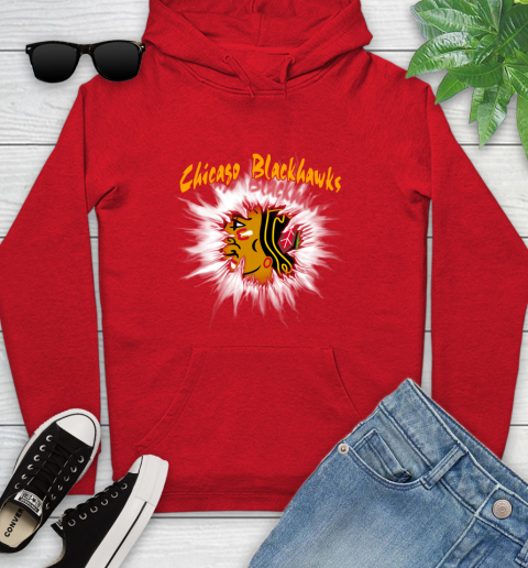 Chicago Blackhawks NHL Hockey Adoring Fan Rip Sports Youth Hoodie 12