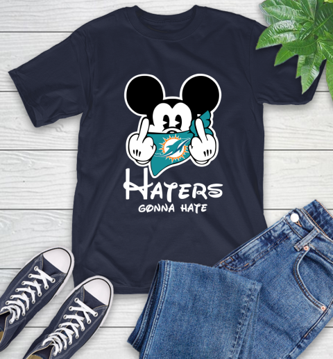 NFL Miami Dolphins Haters Gonna Hate Mickey Mouse Disney Football T Shirt T-Shirt 3
