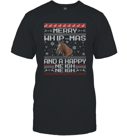 The Merry Whip mas and Happy Neigh Neigh Shirt Horse Lover Hoodie Horse Christmas Gift Sweater T-Shirt