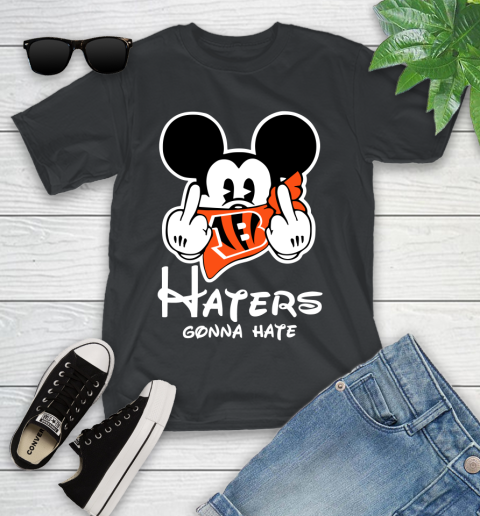 NFL Cincinnati Bengals Haters Gonna Hate Mickey Mouse Disney Football T Shirt_000 Youth T-Shirt
