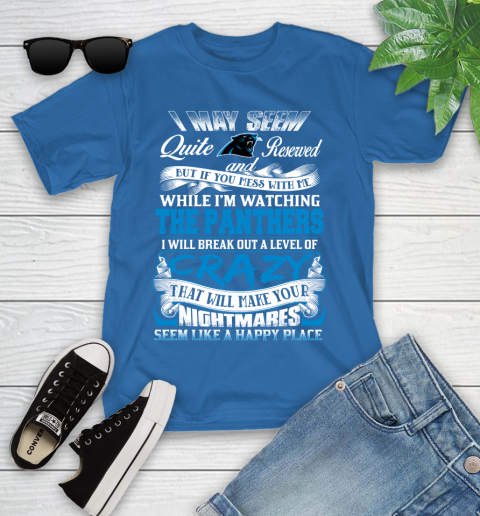 Carolina Panthers NFL Football Don't Mess With Me While I'm Watching My Team Youth T-Shirt 12