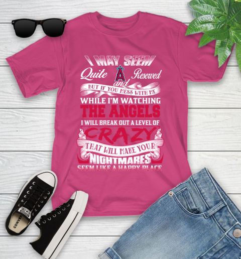 Los Angeles Angels MLB Baseball Don't Mess With Me While I'm Watching My Team Youth T-Shirt 11