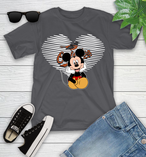 MLB Baltimore Orioles The Heart Mickey Mouse Disney Baseball T Shirt_000 Youth T-Shirt 6