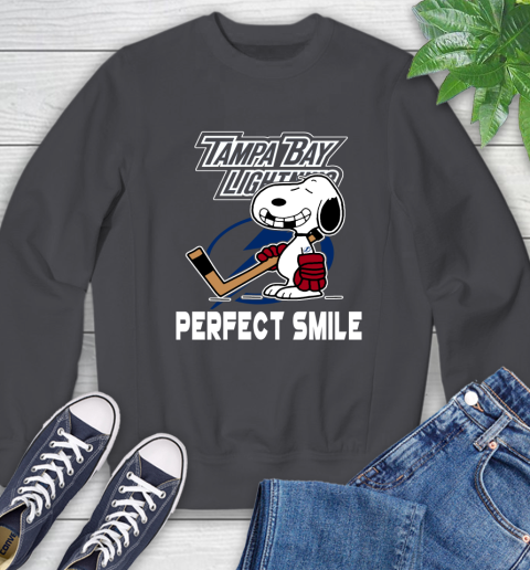 NHL Tampa Bay Lightning Snoopy Perfect Smile The Peanuts Movie Hockey T Shirt Sweatshirt 6