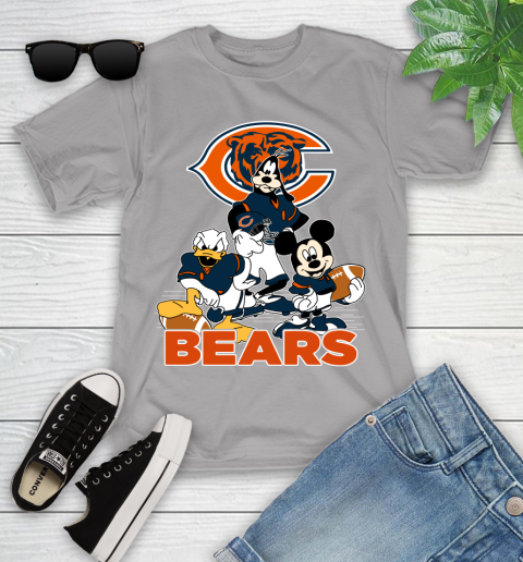 NFL Chicago Bears Mickey Mouse Donald Duck Goofy Football Shirt Youth T-Shirt 4
