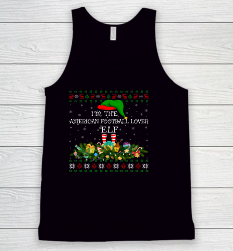 Matching Family Ugly American Football Lover Elf Christmas Tank Top