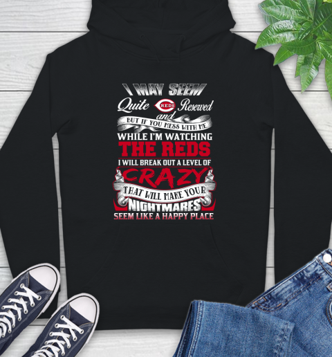 Cincinnati Reds MLB Baseball Don't Mess With Me While I'm Watching My Team Hoodie