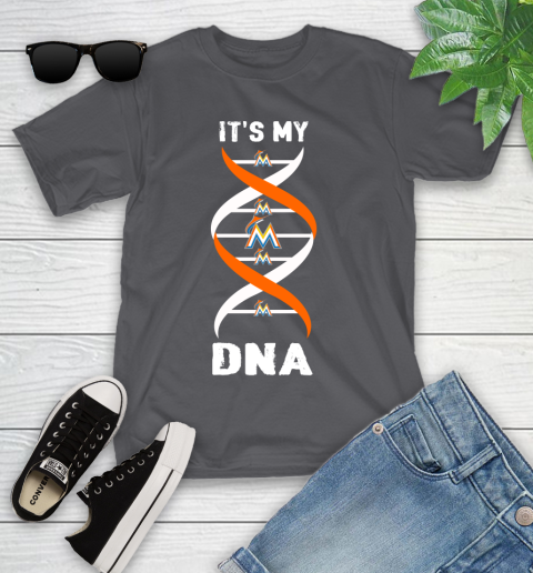 Miami Marlins MLB Baseball It's My DNA Sports Youth T-Shirt 6
