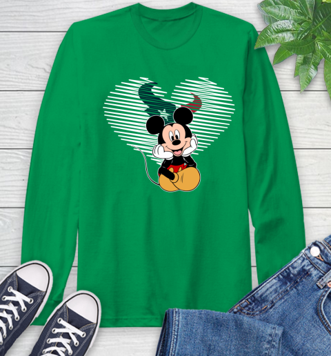 NFL Houston Texans The Heart Mickey Mouse Disney Football T Shirt_000 Long Sleeve T-Shirt 8