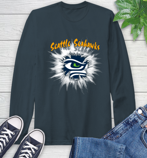 Seattle Seahawks NFL Football Adoring Fan Rip Sports Long Sleeve T-Shirt 9