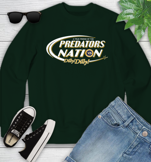 NHL A True Friend Of The Nashville Predators Dilly Dilly Hockey Sports Youth Sweatshirt 9