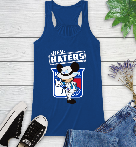 NHL Hey Haters Mickey Hockey Sports New York Rangers Racerback Tank 8