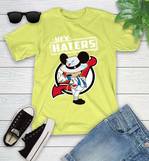 NHL Hey Haters Mickey Hockey Sports New Jersey Devils Youth T-Shirt 10