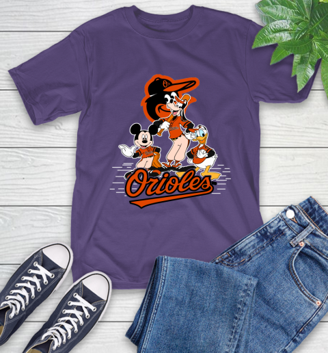 MLB Baltimore Orioles Mickey Mouse Donald Duck Goofy Baseball T Shirt T-Shirt 5