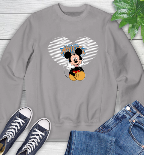 NBA New York Knicks The Heart Mickey Mouse Disney Basketball Sweatshirt 5