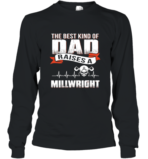 Father day gift Best dad raise a millwright shirt Long Sleeve