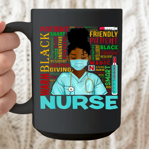 Black Nurse CNA RN 2022 Costume Black History Month Gifts Ceramic Mug 15oz