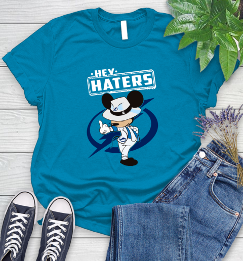 NHL Hey Haters Mickey Hockey Sports Tampa Bay Lightning Women's T-Shirt 10