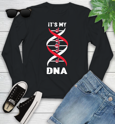 Cleveland Indians MLB Baseball It's My DNA Sports Youth Long Sleeve