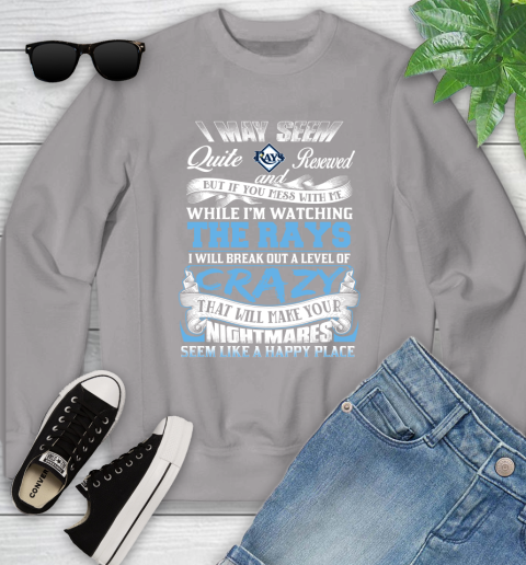 Tampa Bay Rays MLB Baseball Don't Mess With Me While I'm Watching My Team Youth Sweatshirt 3