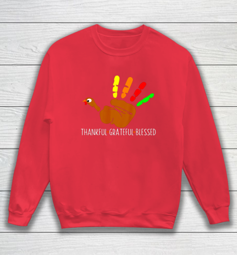 Thanksgiving Shirt Turkey Hand Print Funny Thanksgiving Day Sweatshirt 6