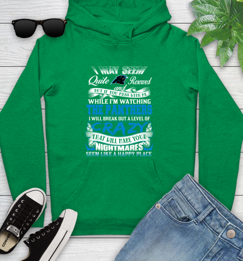 Carolina Panthers NFL Football Don't Mess With Me While I'm Watching My Team Youth Hoodie 9